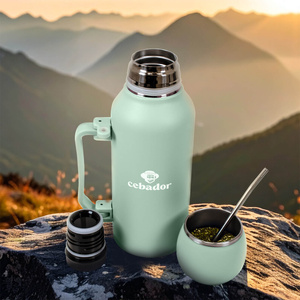 YerbaGo – Thermos with Mate Gourd and Bombilla 1.3 L – pistachio