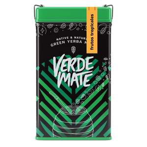 Yerbera – Tin can + Verde Mate Green Frutos Tropicales 0.5kg