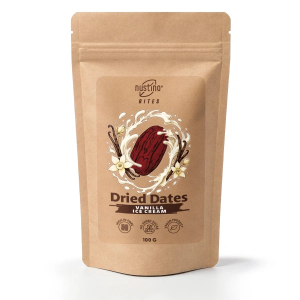 Nustino Bites – Dried Dates – Vanilla Ice Cream 100g