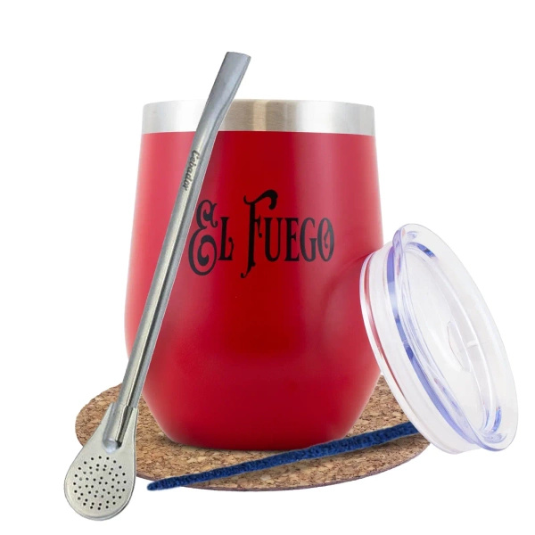 Yerba Mate Accessories Set: TermoLid + Bombilla