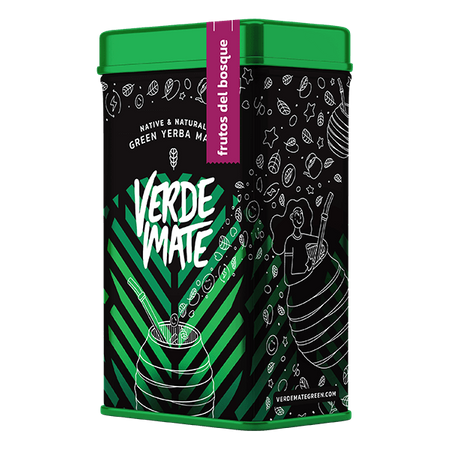 Yerbera – Tin can + Verde Mate Green Frutos del Bosque 0.5kg