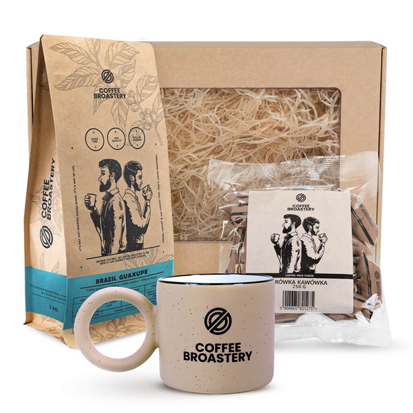 Coffee Broastery Gift Set: Brazil Guaxupe Coffee + Milk Fudge + Mug