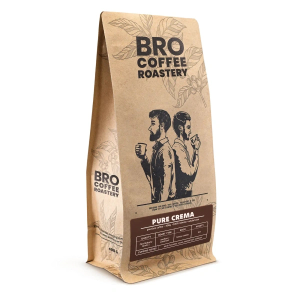 Bro Coffee Roastery – Whole Bean Coffee Pure Crema 400g
