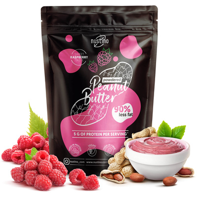 Nustino – Powdered Peanut Butter – Raspberry (no sugar added) 400g