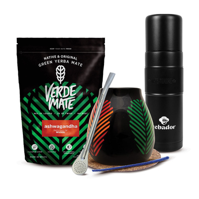 Yerba Mate Set Verde Mate 400g 0.4kg Yerbomos XL + Calabash + Bombilla