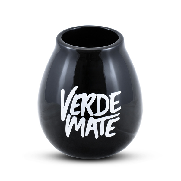 Black Verde Mate gourd + bombilla set