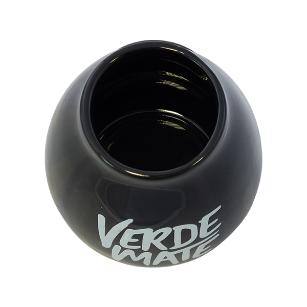 Ceramic Mate Gourd with Verde Mate Logo (Black) 350ml