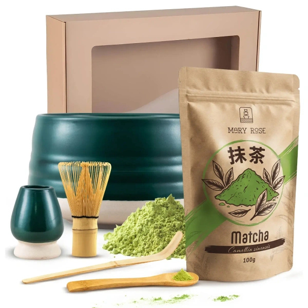 Matcha tea brewing gift set