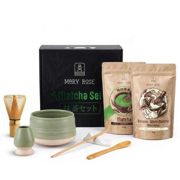 Gift Set for Colourful Matcha Latte: Matcha + White Matcha + Accessories
