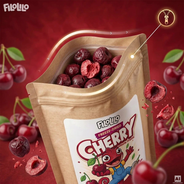 FiloLilo – Freeze-dried whole pitted cherries 100g