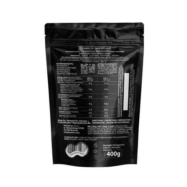 Nustino - Powdered Peanut Butter - Strawberry 400g