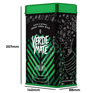 Yerbera – Tin can + Verde Mate Frutos del Bosque 0.5kg 