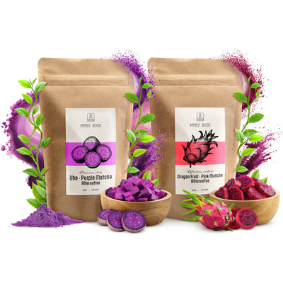 Colourful Matcha Set: Pink Matcha + Purple Matcha