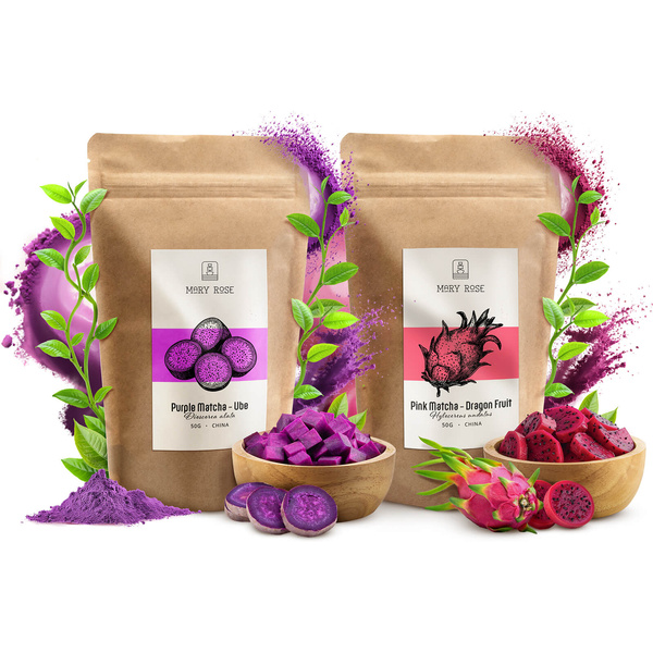 Colourful Matcha Set: Pink Matcha + Purple Matcha