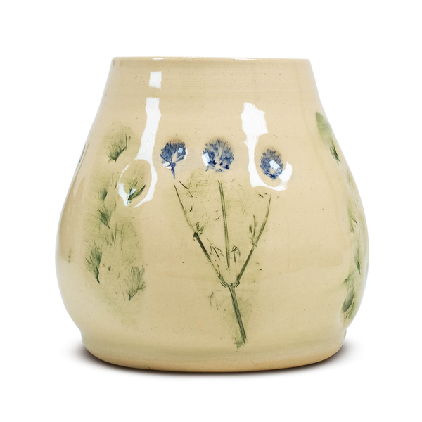 Ceramic Mate Cup Flora Blue 300ml – Crater series