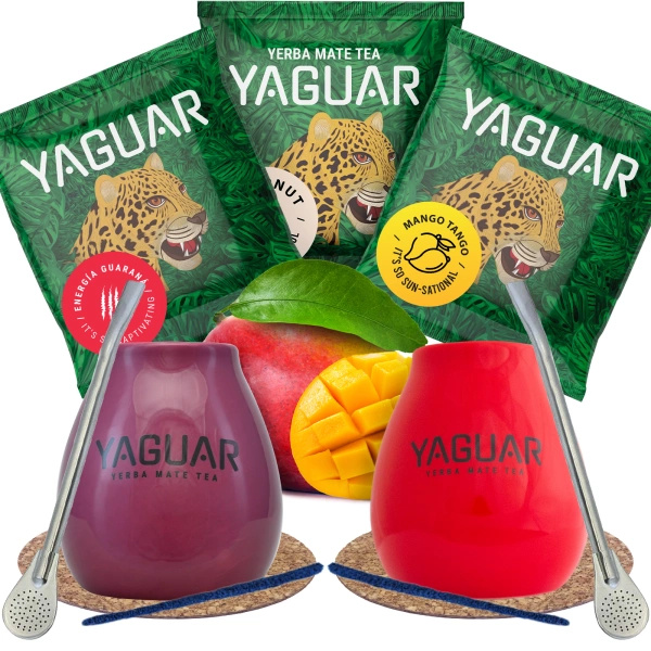 Yerba Mate Set for Couples Yaguar Fruit