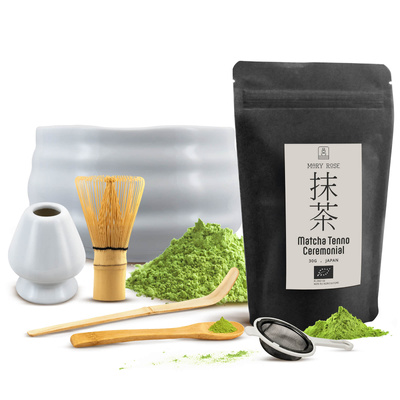 Ceremonial Matcha Tea Brewing Set: Japanese Organic Matcha 30g + Accessories