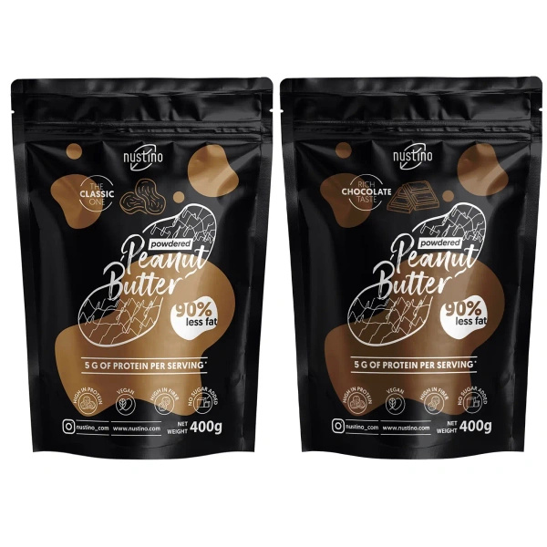 Powdered Peanut Butter Set Nustino: Classic + Chocolate 2x400g