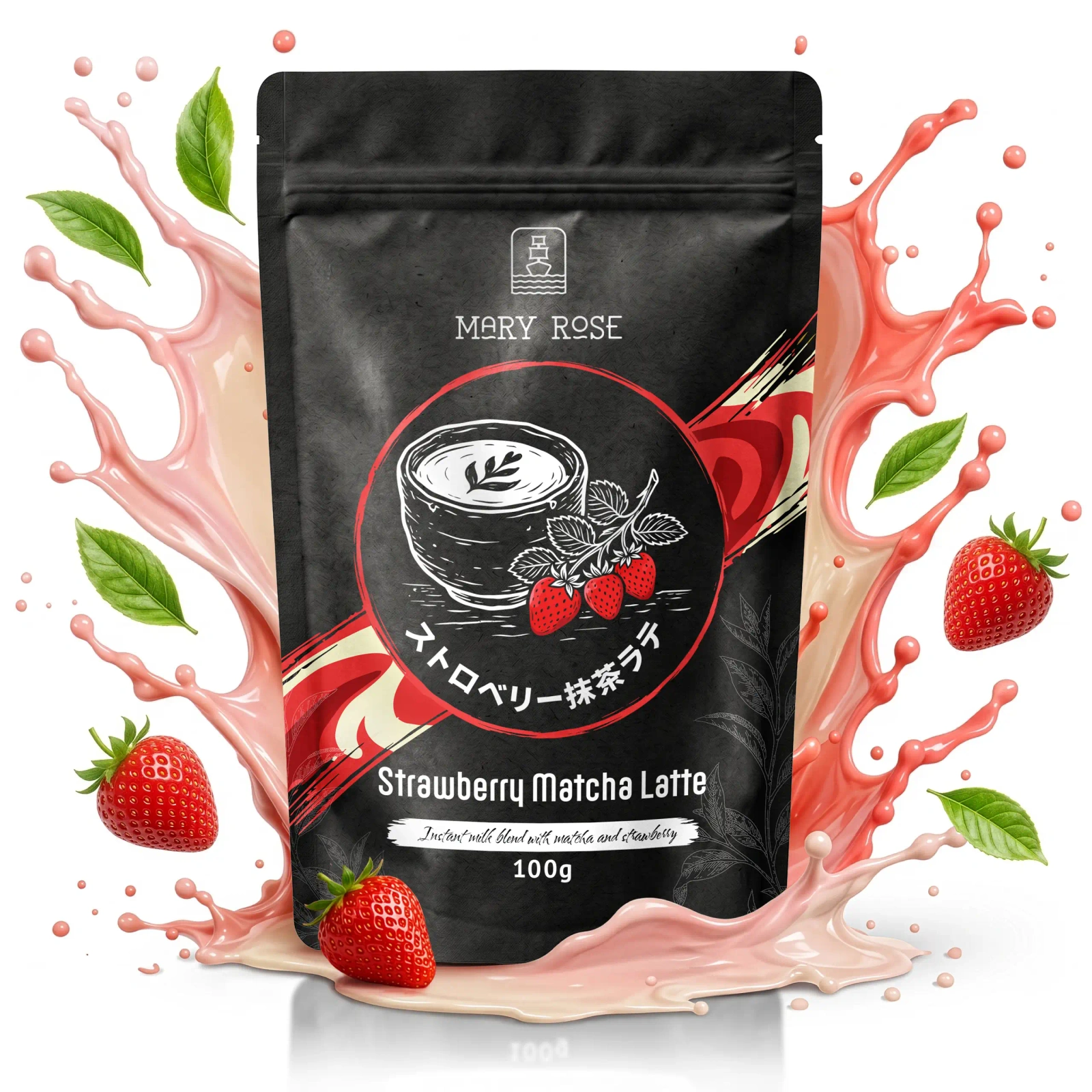Mary Rose – Strawberry Matcha Latte