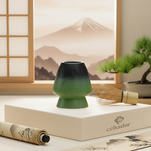 Kusenaoshi – Ceramic Chasen Holder – Mountain (green)