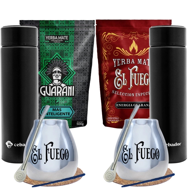 Yerba Mate Set for Two 2x0.5kg Thermos 