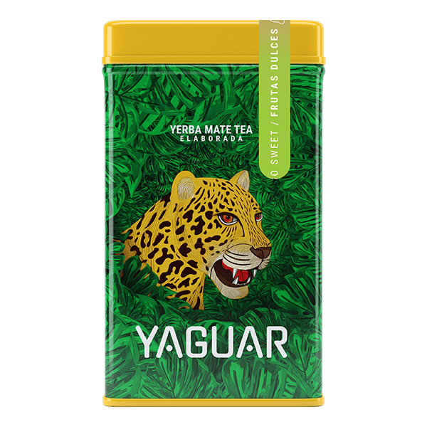 Yerbera – Tin can + Yaguar Frutas Dulces 0.5kg