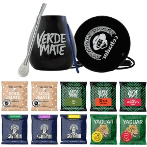 Yerba Mate Set: 10x50g samples + USB cup warmer + Calabash + Bombilla