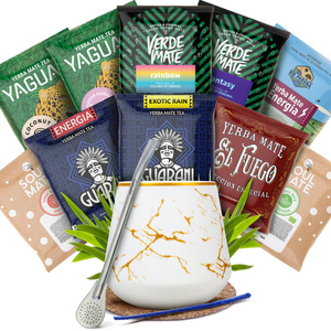 Yerba Mate Set: samples 10x50g Calabash + Bombilla