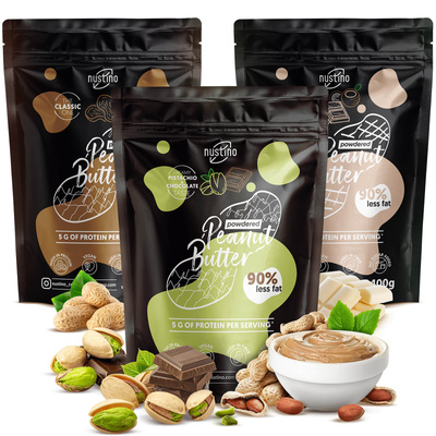 Nustino Powdered Peanut Butter Set: Assorted Flavours 3x400g
