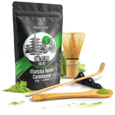 Ceremonial Matcha Tea Brewing Set: Japanese Organic Matcha 30g + Accessories
