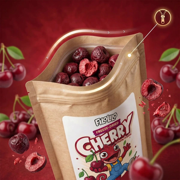 FiloLilo – Freeze-dried whole pitted cherries 20g
