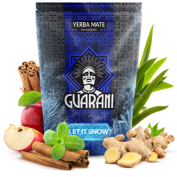 Christmas Gift Set Yerba Mate Guarani Let it Snow 400g + Gourd and Bombilla