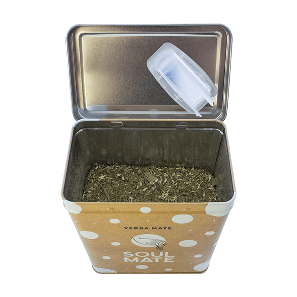 Yerbera – Tin can + Soul Mate Orgánica Menta Limon 0.5kg