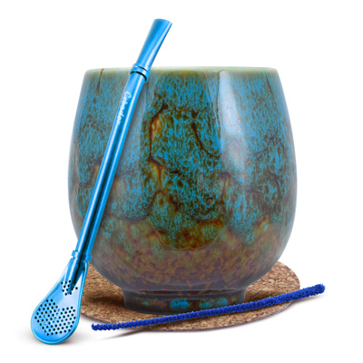 Yerba Mate Accessories Set: Calabash + Bombilla