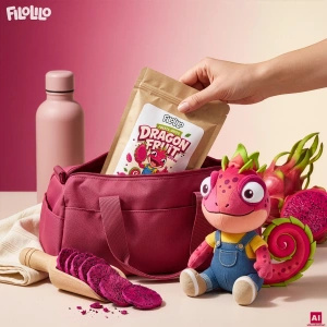FiloLilo – Freeze-dried dragon fruit slices 100g