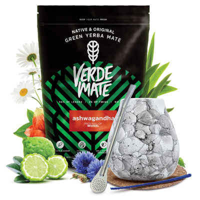 Yerba Mate Set Verde Mate 500g 0.5kg Calabash + Bombilla