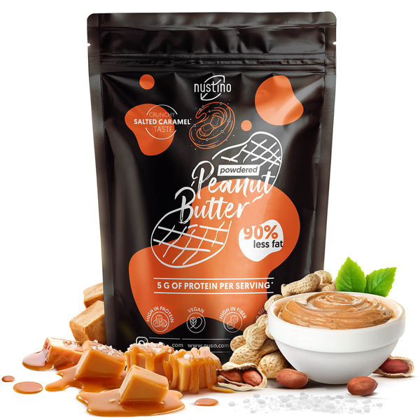 Powdered Peanut Butter Set Nustino: Raspberry + Salted Caramel + Matcha 3x400g