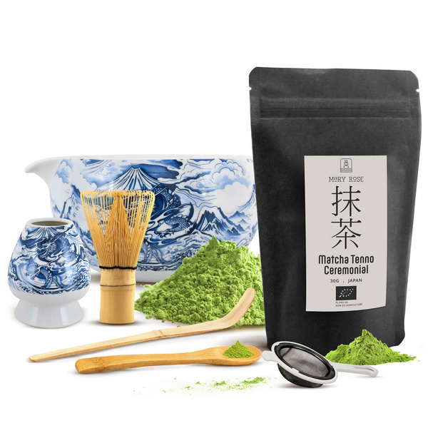 Ceremonial Matcha Tea Brewing Set: Japanese Organic Matcha 30g + Accessories