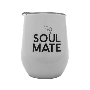 TermoLid – thermal mate cup with a lid – Soul Mate (white) – 350 ml