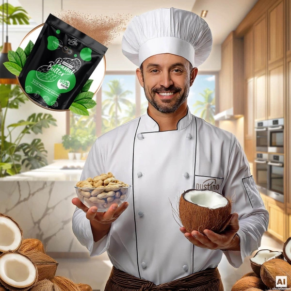 Nustino – Powdered Peanut Butter – Coconut (no sugar added) 400g