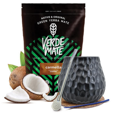 Yerba Mate Set Verde Mate 500g 0.5kg Calabash + Bombilla