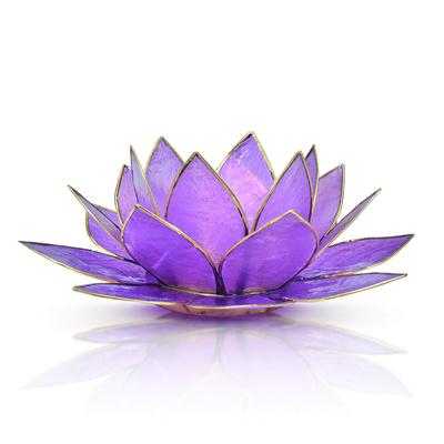"Lotus Flower" Candle Holder - purple