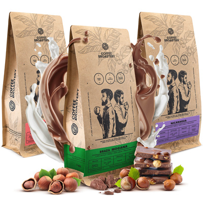 Coffee Set Bro Coffee Roastery Costa Rica San Rafael + Nicaragua Colibrí Azul + Brazil Samba 3x1kg (3kg)