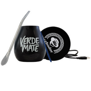 Yerba Mate Accessories Set: USB cup warmer + Calabash + Bombilla