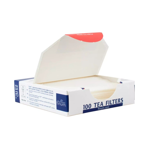 Paper tea filters (100 pieces) with stick