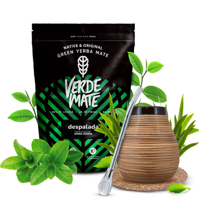 Yerba Mate Set Verde Mate 400g 0.4kg Calabash + Bombilla