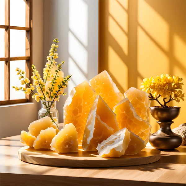 Meditation set: white sage incense + yellow calcite