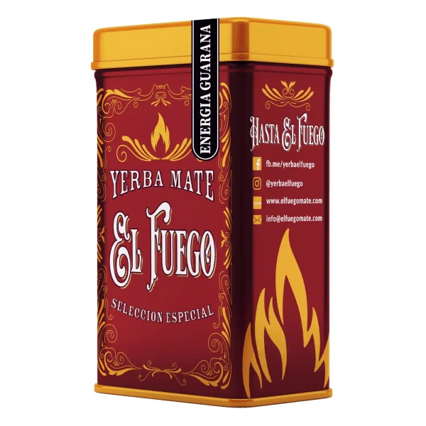 Yerbera – Tin can + El Fuego Energia Guarana 0.5kg