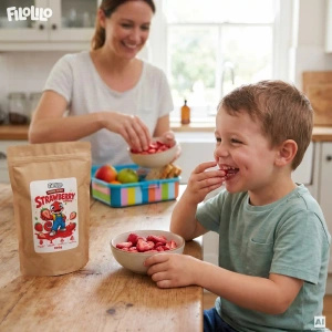 FiloLilo – Freeze-dried strawberry slices 100g