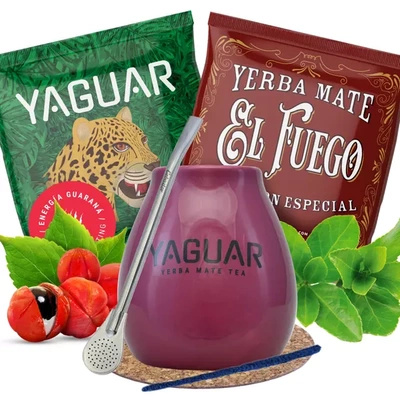 Yerba mate set Calabash Bombilla + 2x50g